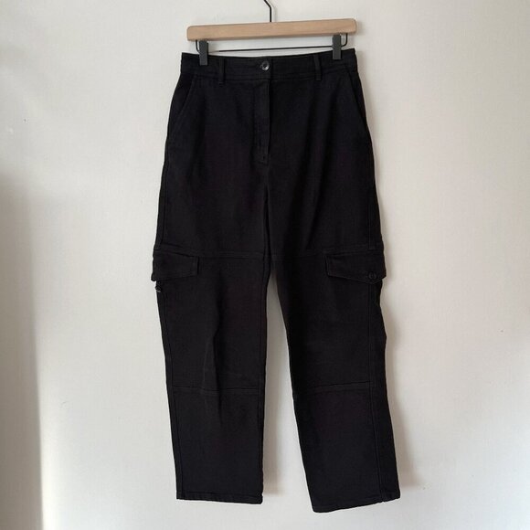 Wilfred Free Modern Cargo Utility Black Pants Women's Size 4 - Picture 1 of 8
